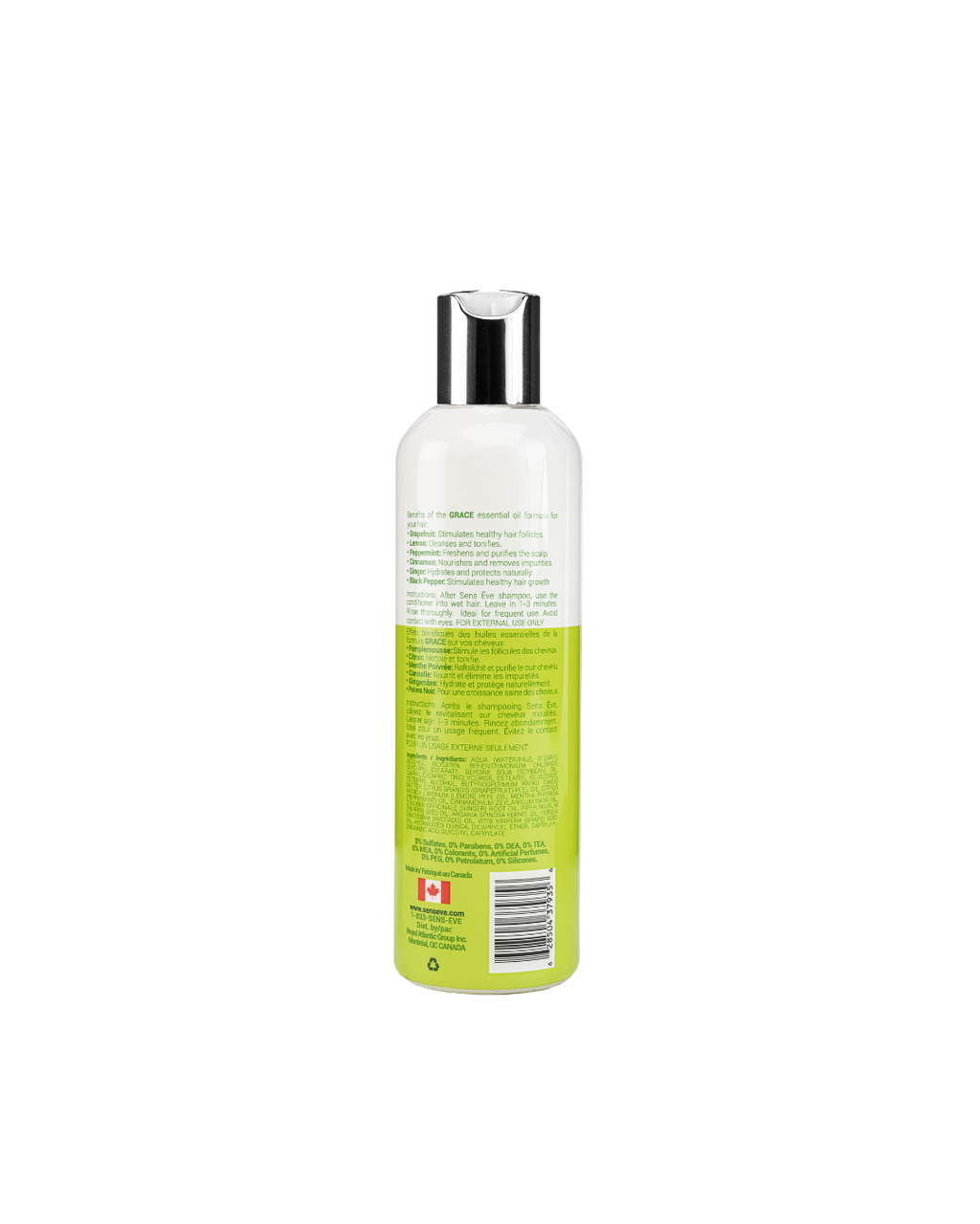 Sens Ève – Shampooing Naturel Vitalité, 250ml
